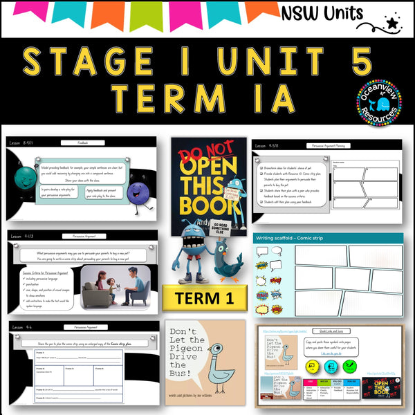 NSW DET Stage 1 English Unit 5 DON'T LET THE PIGEON DRIVE THE BUS Comp B TERM 1A