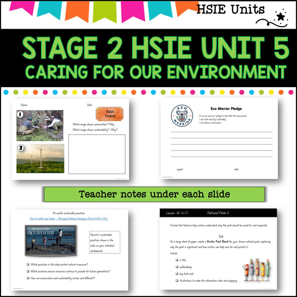 STAGE 2 UNIT 5 NSW DET aligned HSIE unit- caring for our environment grades 3-4