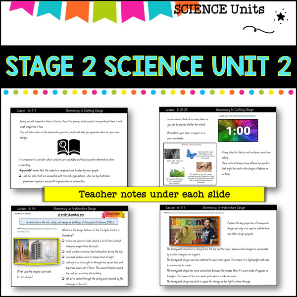 STAGE 2 UNIT 2 NSW aligned Science Design and Digital solutions yr 3 and 4