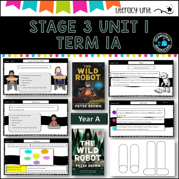 THE WILD ROBOT NSW DET Stage 3 Unit 1 Term 1A Year B Component B