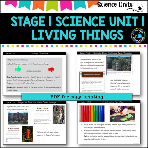 STAGE 1 UNIT 1 NSW Science Sample Teaching Pack- Living Things Years 1 and 2