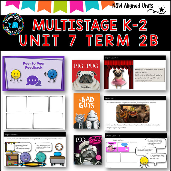 PIG THE PUG, THE BAD GUYS, NSW MultiStage K-2 Unit 7 component B ENGLISH TERM 2B