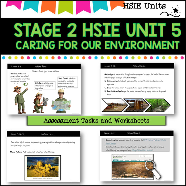 STAGE 2 UNIT 5 NSW DET aligned HSIE unit- caring for our environment grades 3-4