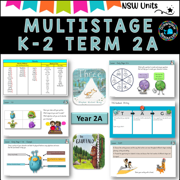 "THREE, THE GRUFFALO" NSW Multi Stage K-2 Unit 9component B ENGLISH TERM 2A