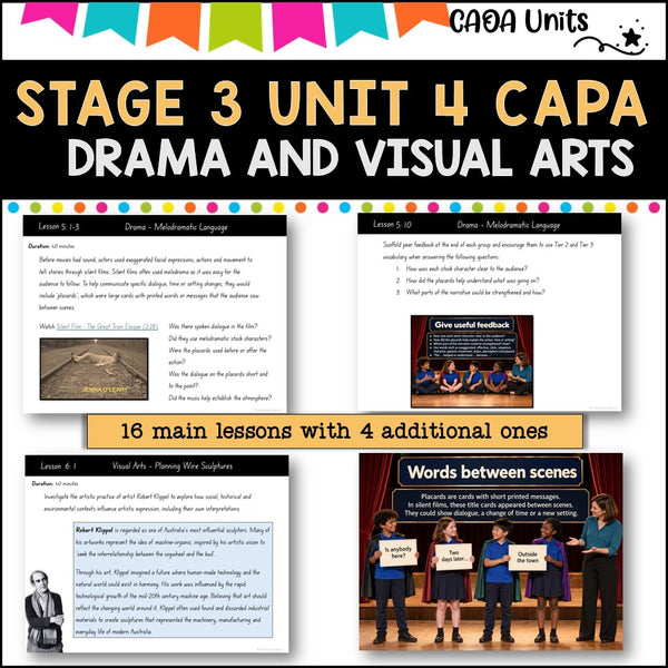 STAGE 3 UNIT 4 NSW DET aligned CAPA Complete Unit- visual arts and drama