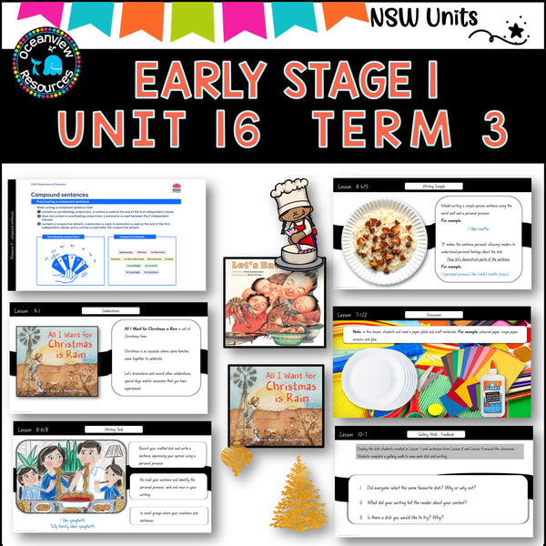 ALL I WANT FOR XMAS,LET'S EAT ! Unit 16, unit ES1 Term 4, NSW DET  2025 updated
