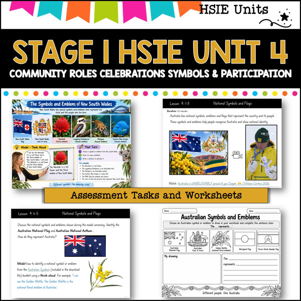STAGE 1 UNIT 4 NSW DET HSIE community roles celebrations symbols & participation