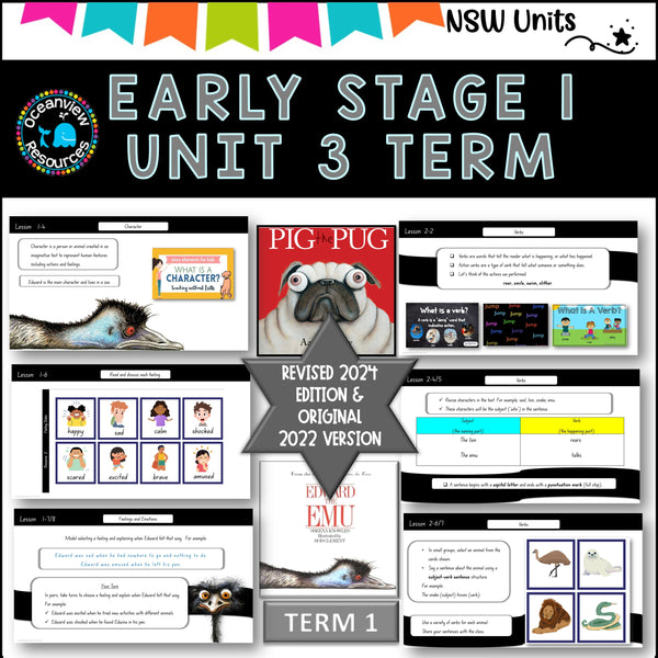 ES1 UNIT 3 (2024 update) PIG THE PUG, EDWARD THE EMU Component B NSW DET unit