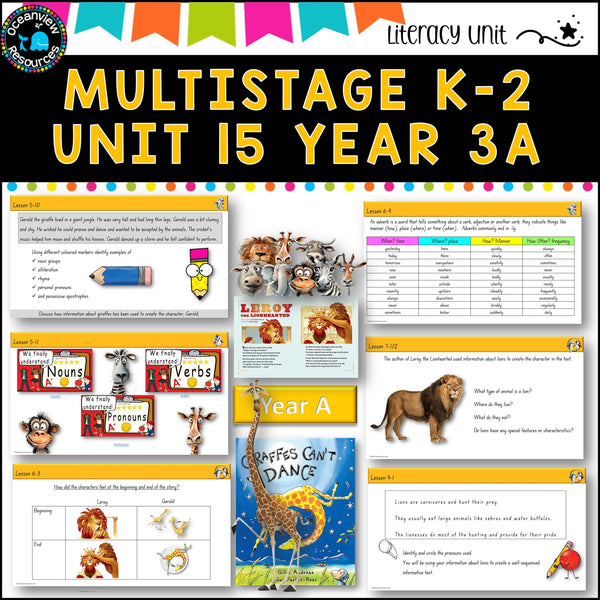 GIRAFFES CAN'T DANCE NSW MultiStage K-2 Unit 15 comp B ENGLISH TERM 3A