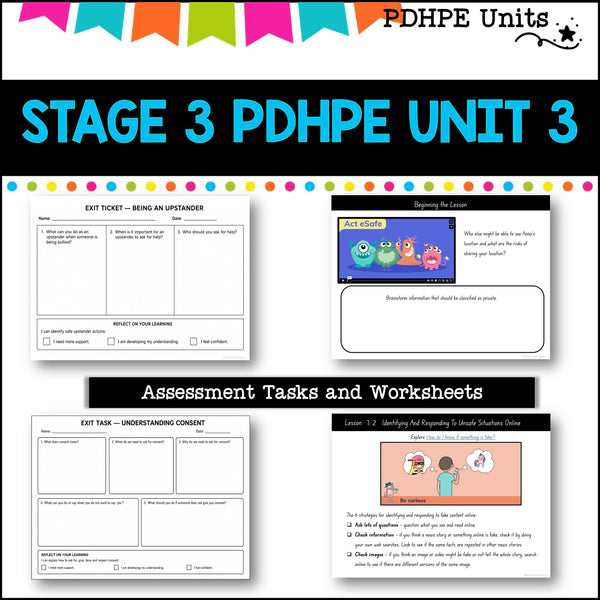 STAGE 3 UNIT 3 NSW Aligned PDHPE Complete Unit-movement, relationships, identity