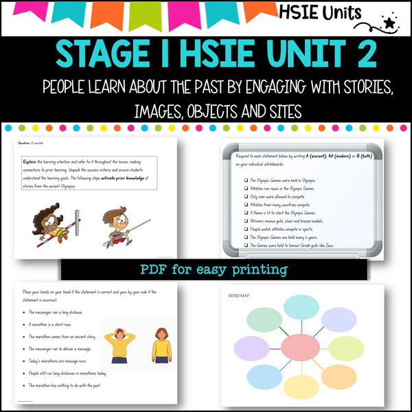 STAGE 1 UNIT 2 NSW DET HSIE unit- People learn about the past by engaging with stories, images, objects and sites