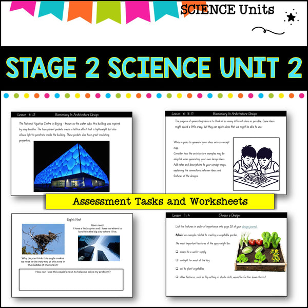 STAGE 2 UNIT 2 NSW aligned Science Design and Digital solutions yr 3 and 4