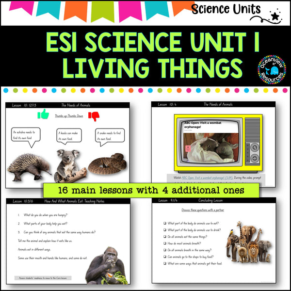 ES1(Kindy) NSW Science  Unit 1 Teaching unit- Living Things