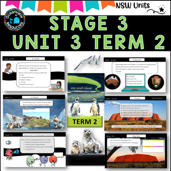 ONE SMALL ISLAND by A Lester NSW DET Stage 3 Unit 3 Term 1A Year B Component B