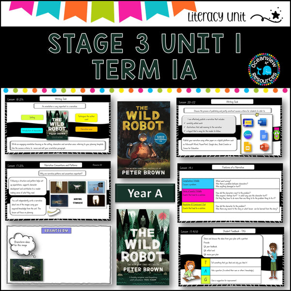 THE WILD ROBOT NSW DET Stage 3 Unit 1 Term 1A Year B Component B