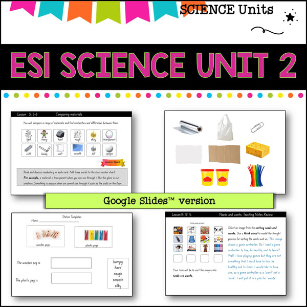 ES1 UNIT 2 NSW DET aligned unit-Observations and questions-Digital solutions