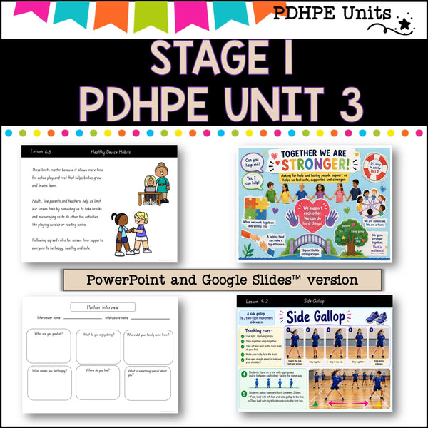 STAGE 1 UNIT 3 NSW Aligned 2025 PDHPE COMPLETE Unit