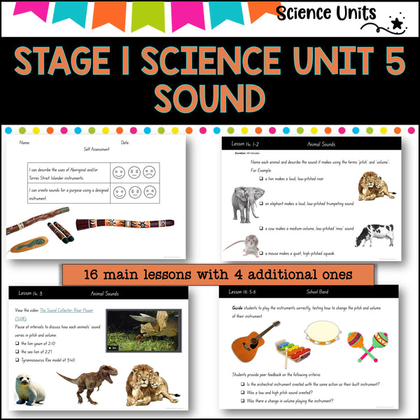 STAGE 1 UNIT 5 NSW aligned Science How sound is transmitted yrs 1 and 2