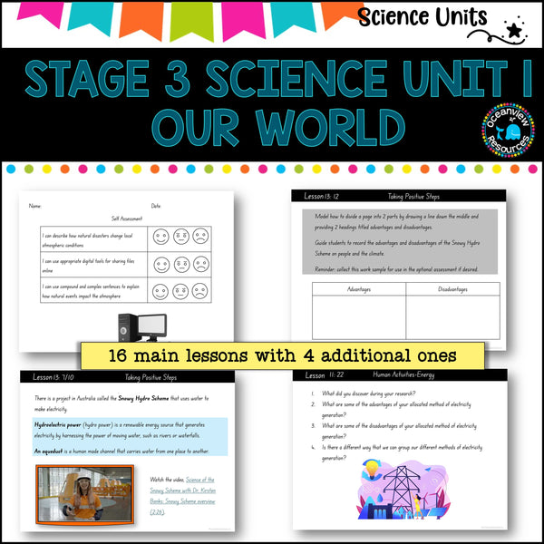STAGE 3 UNIT 1 NSW Science Teaching Pack- Natural Events and Human Activities