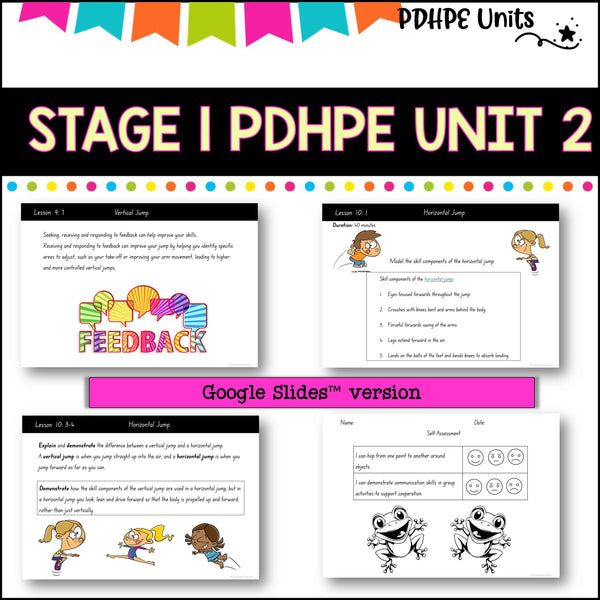 STAGE 1 UNIT 2 NSW PDHPE movement, respectful relationships, self management