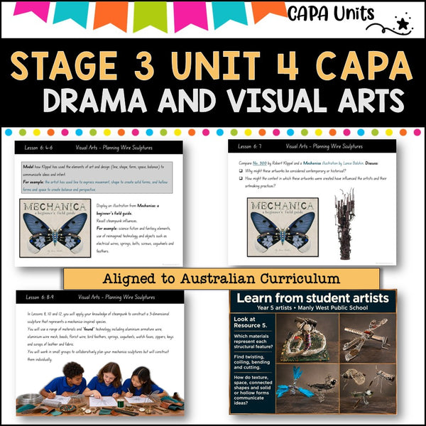 STAGE 3 UNIT 4 NSW DET aligned CAPA Complete Unit- visual arts and drama