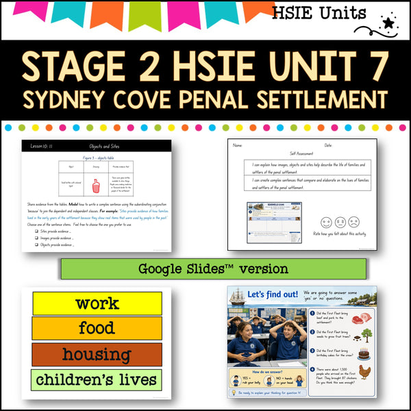 STAGE 2 UNIT 7 NSW DET aligned HSIE Complete Unit-Sydney Cove penal settlement