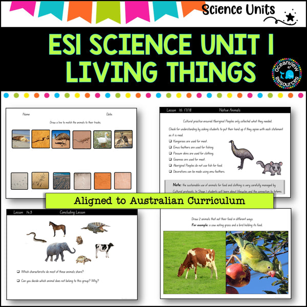 ES1(Kindy) NSW Science  Unit 1 Teaching unit- Living Things