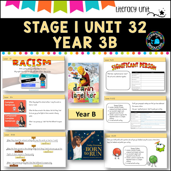 NSW DET Stage 1 English Unit 32 DRAWN TOGETHER, BORN TO RUN Component B TERM 3B