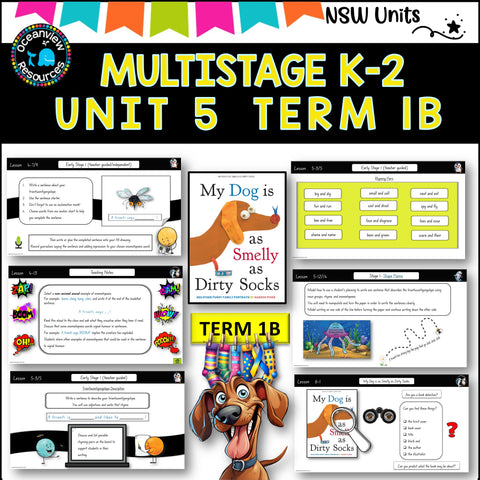 MY DOG SMELLS LIKE DIRTY SOCKS Multi-Stage K-2 Unit 5 comp B ENGLISH TERM 1B