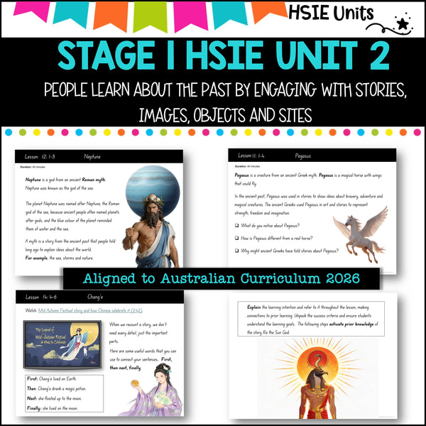 STAGE 1 UNIT 2 NSW DET HSIE unit- People learn about the past by engaging with stories, images, objects and sites