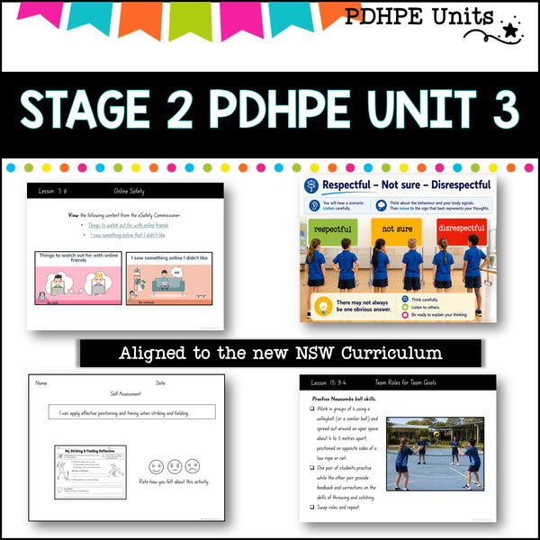 STAGE 2 UNIT 3 NSW Aligned 2025 PDHPE Complete Unit-identity, safety, PE skills
