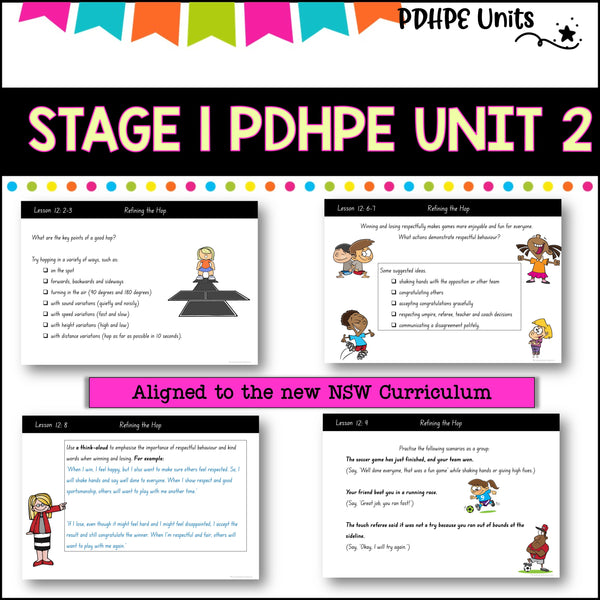STAGE 1 UNIT 2 NSW PDHPE movement, respectful relationships, self management