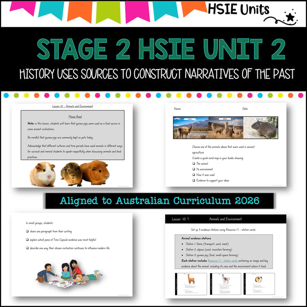 STAGE 2 UNIT 2 NSW DET aligned HSIE unit- History learning from Ancient cultures