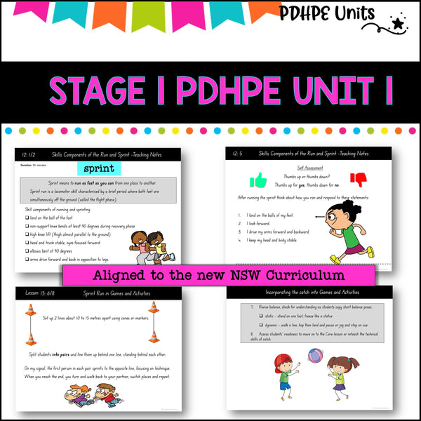 STAGE 1 UNIT 1 NSW PDHPE - Movement, Health, Relationships, Safety, wellbeing. identity, physical activity (Copy)