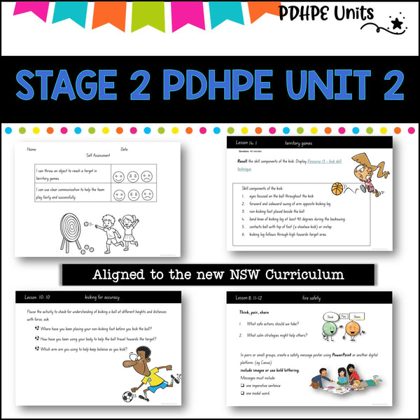 STAGE 2 UNIT 2 NSW PDHPE movement, relationships, safety, identity, well-being