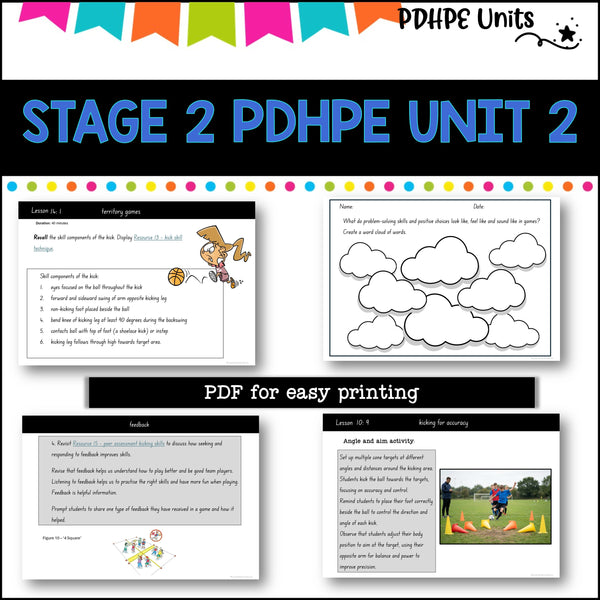 STAGE 2 UNIT 2 NSW PDHPE movement, relationships, safety, identity, well-being