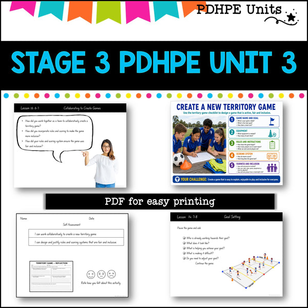 STAGE 3 UNIT 3 NSW Aligned PDHPE Complete Unit-movement, relationships, identity