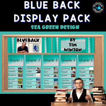 BLUEBACK - SEA GREEN, Banner-Word Wall, spelling , bingo, learning intentions