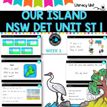 OUR ISLAND - English Stage 1 Unit- component B WEEK 1 Term 1 NSW- Book Study