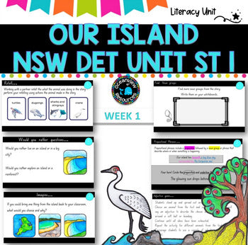 OUR ISLAND - English Stage 1 Unit- component B WEEK 1 Term 1 NSW- Book Study