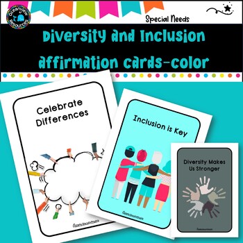 DIVERSITY AND INCLUSION affirmation cards Color