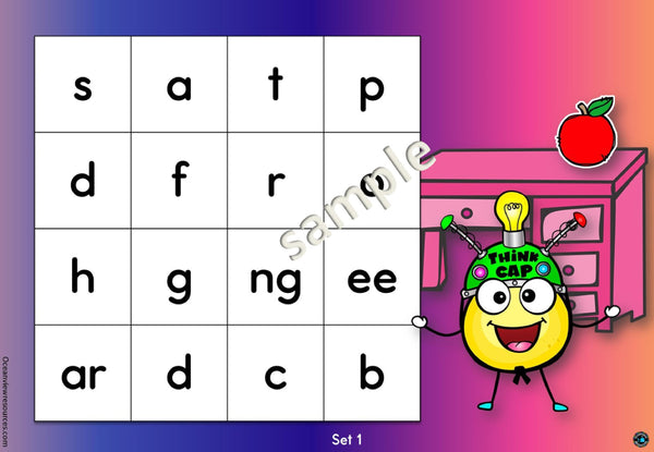 Bingo Cards- Complete set for initial sounds and Digraphs-