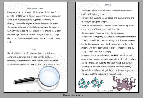 Easy Prep Fun games for Morning Meetings, Friday Fun or Brain Breaks