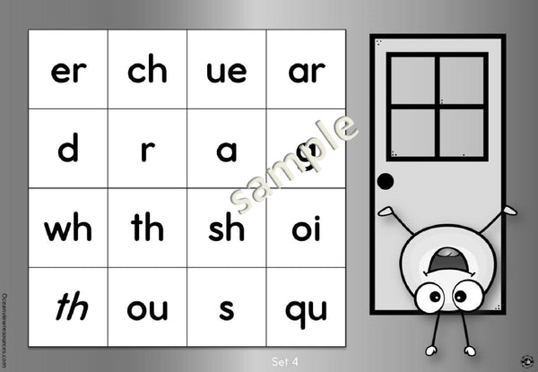 Bingo Cards- Complete set for initial sounds and Digraphs-