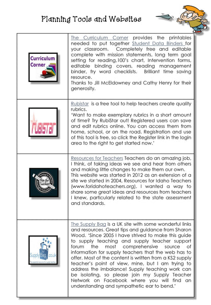 Teaching Handbook and Yearly Planner for Substitute teachers and Relief teachers