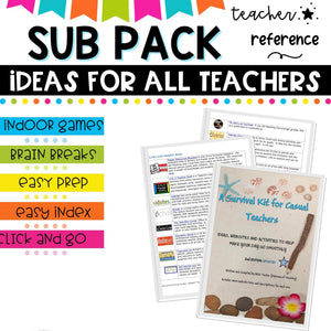 Sub pack for teachers