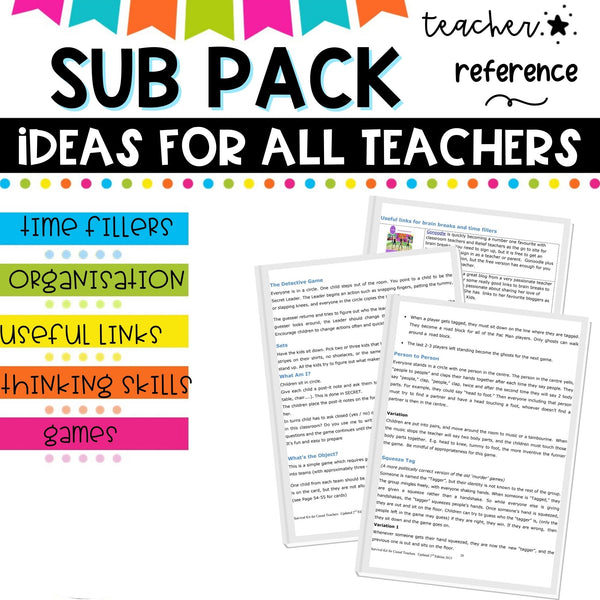 Relief and Substitute Teacher Handbook and Sub Plans