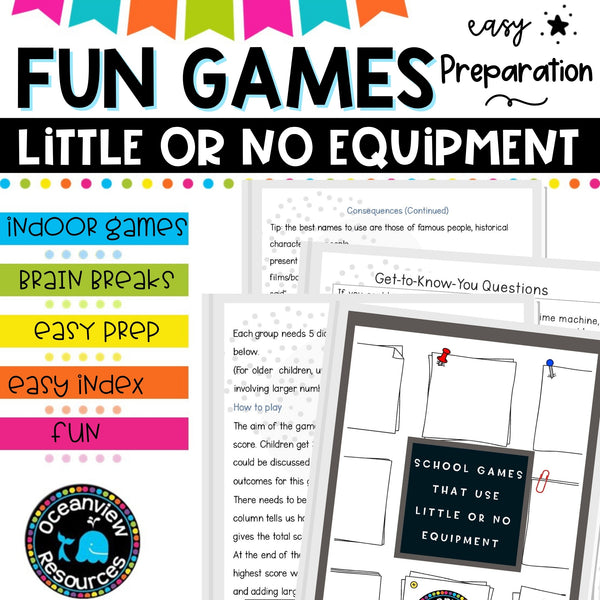 Easy Prep Fun games for Morning Meetings, Friday Fun or Brain Breaks