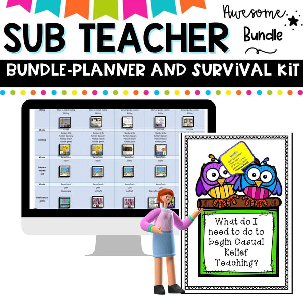 Teaching Handbook and Yearly Planner for Substitute teachers and Relief teachers