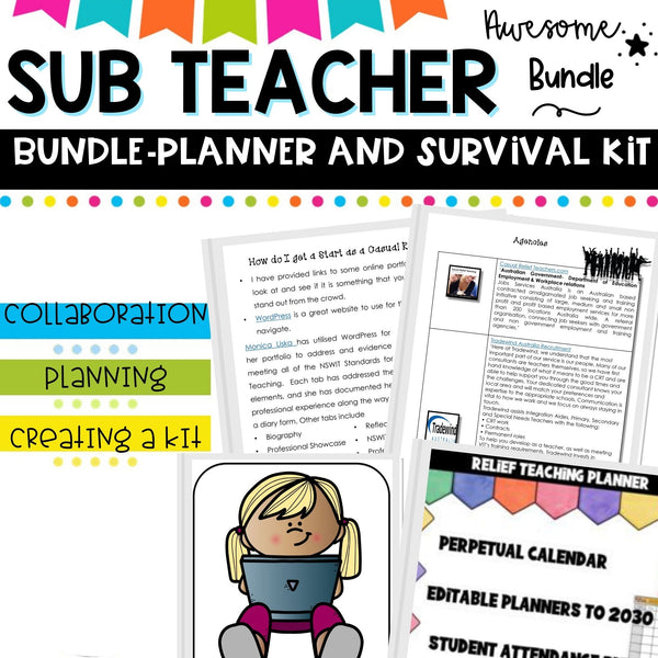 Teaching Handbook and Yearly Planner for Substitute teachers and Relief teachers